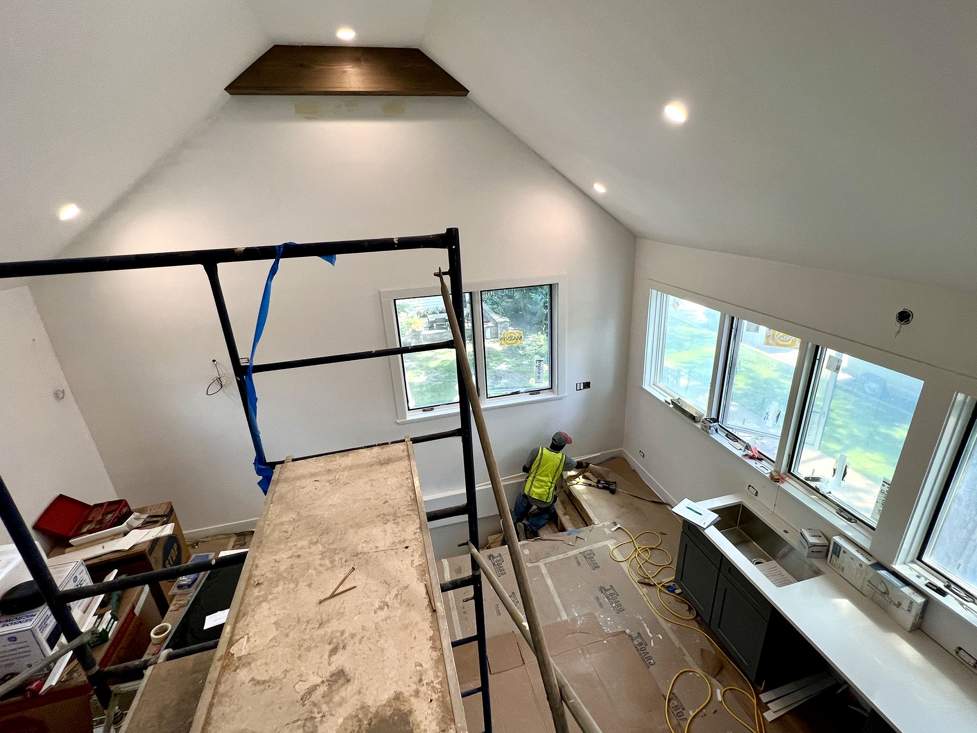 An Evanston home undergoing improvements