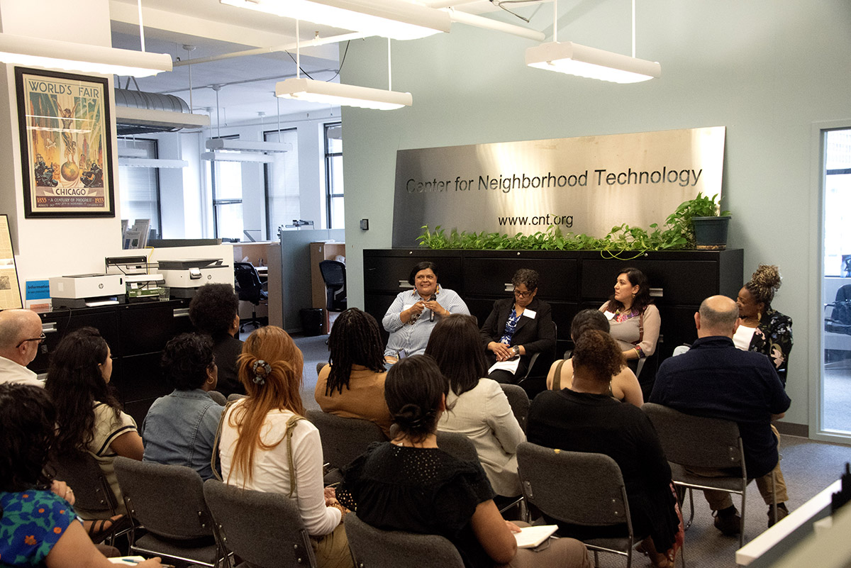 Panelists speak at one of CNT's Visionary Voices events.