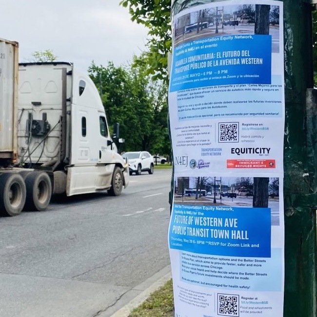 Posters along Western Avenue recruited survey respondents