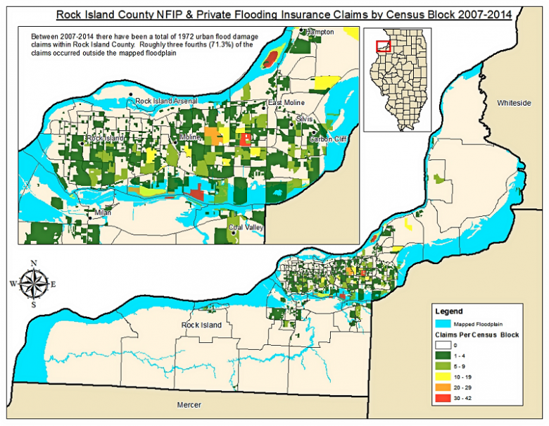 One example of how flooding occurs outside of designated floodplains.